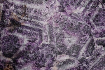 Obraz premium Micro crystals of fluorite and amethyst on sandstone: Mys Korabl deposit, White Sea, Russia. Magnification scale 3.7X