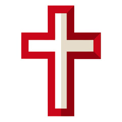 Fototapeta premium Vector of Christian Cross on white background