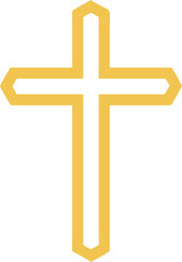 Obraz premium Vector of Christian Cross on white background