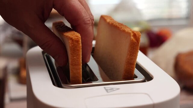 toaster with bread