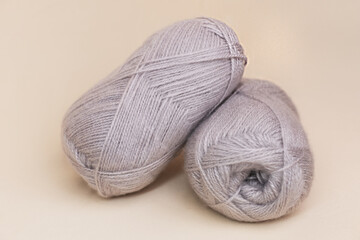 Soft yarn for knitting and handmade crafts. Perfect for illustrating creativity, hobby, and textile work.