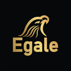 Luxury Bird logo design. Falcon icon vector. Flying bird logo design. Eagle bird logo design. Bird logo design. Power logo design. Eagle bird with golden color icon. 