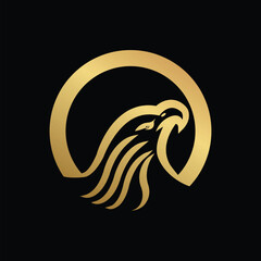 Luxury Bird logo design. Eagle bird logo design. Animal Logo design. Flying Bird logo design. Feather logo design. 