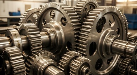 Metal Gear Mechanism In Factory Environment