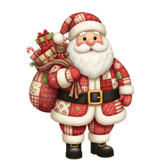 Fototapeta premium santa claus on white