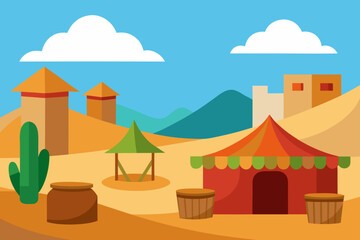 illustration of a tent