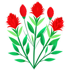 red and yellow flowers