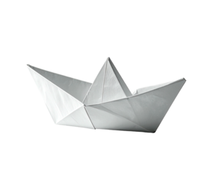Simple origami paper boat