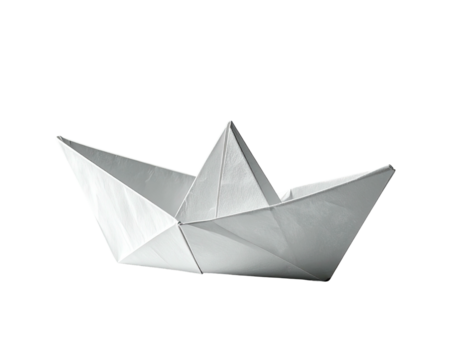 Simple origami paper boat