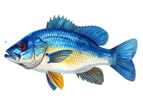 Colorful fish illustration - Powered by Adobe