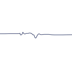 Doodle line art inspired by tangled thread and wave graph that can be use for social media, wallpaper, etc. with blue color	