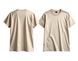 Beige t-shirt front and back (1)