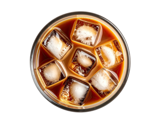 Iced coffee in a glass