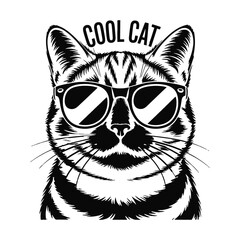 black cat with a big eyes