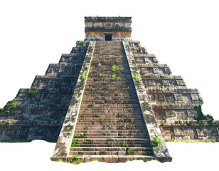 Ancient Mayan pyramid with steps