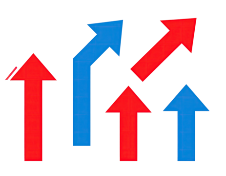 Bright directional arrows