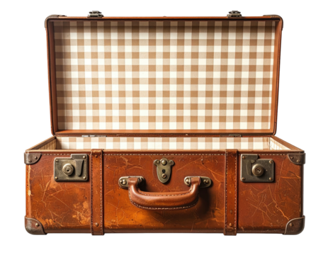 Open vintage suitcase (2)