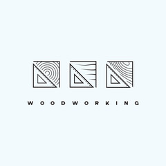 
illustration consisting of a picture of a piece of wood and the inscription "woodworking" in the form of a symbol or logo