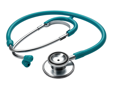 Teal medical stethoscope (1)