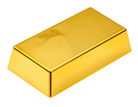 Gold bar, solid, shiny