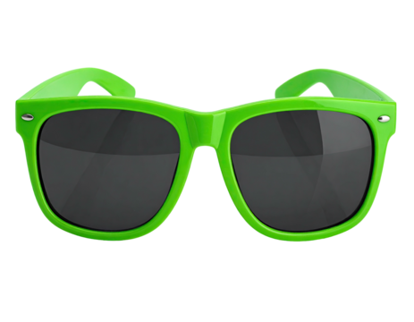 Bright green sunglasses