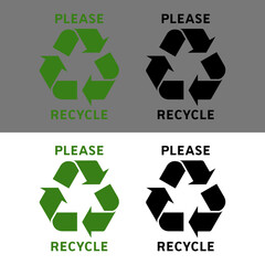 Obraz premium PLEASE RECYCLE VECTOR