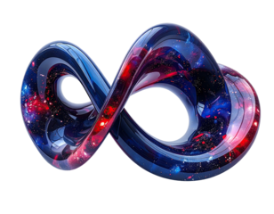 Abstract infinity symbol, swirling colors
