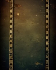 Scratchy Retro Film Edge Overlay with Cinematic Vignette and Dark Texture Background