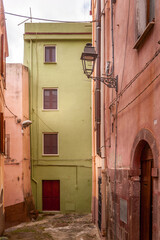 The small and colourful village (or Borgo) of Bosa in Sardinia - Italy