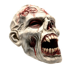Naklejka premium Zombie mask tilted, white isolated background