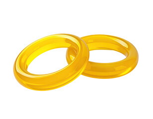 Two linked golden rings (1)