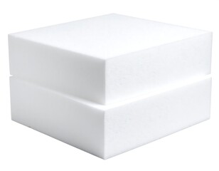 Fototapeta premium Two square blocks of white foam
