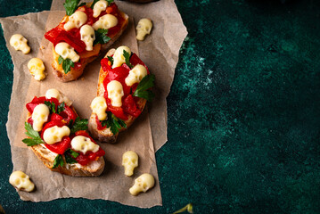 Halloween sandwich with skull from cheese