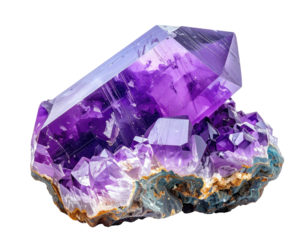 Close-up of a cluster of amethyst crystals (1)