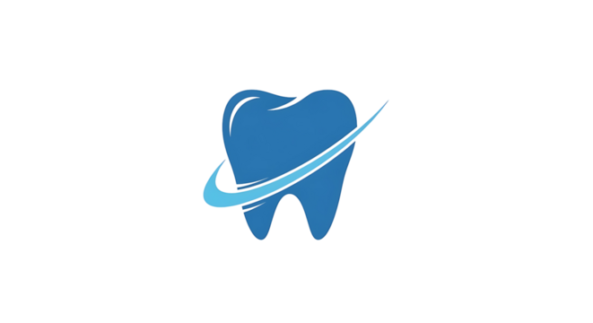 Modern blue tooth logo design for dental care - Powered by Adobe