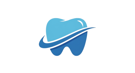 Modern blue tooth logo design for dental care