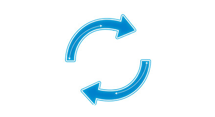 Dynamic cycle arrows showing continuous flow and progress