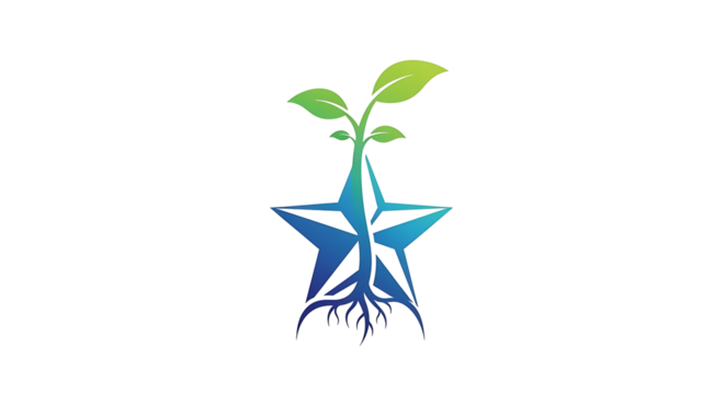Star plant growth symbol for business success and future - Powered by Adobe