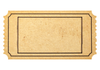 Vintage retro ticket isolated object