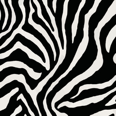 A seamless pattern comprised of a black and white zebra-like design, close-up, high contrast