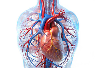 human heart anatomy model 3d