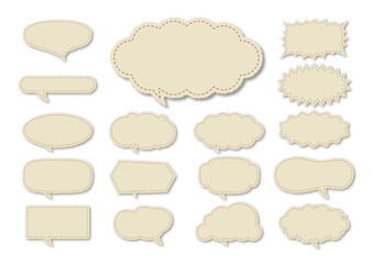 Fototapeta premium クラフト風のシンプルな吹き出し