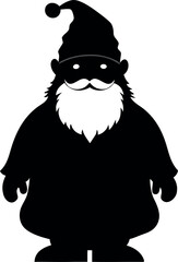 Jolly Santa Claus Carrying Gift Bag, Christmas Vector Illustration