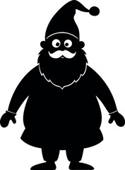 Classic Santa Claus with Beard and Hat, Festive Holiday Vector