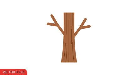 Stylized illustration of a bare brown tree trunk with branches. © Rizal