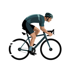 Naklejka premium Cyclist riding a bike in action with a focus on sports