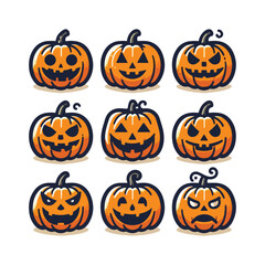 Scary and Funny Halloween Pumpkin Bundle