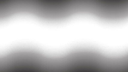Grey Wavy Line Abstract Background in Modern Minimalist Flowing Vector Design with Smooth Pattern