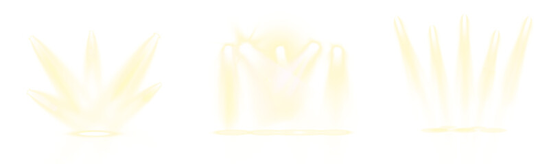Bright light burst with rays and glow effect on transparent background.