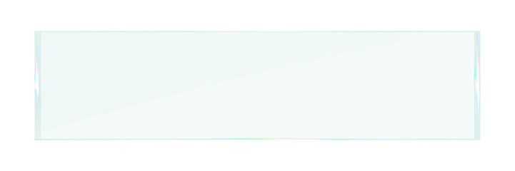 Holographic glass shapes isolated on white, minimal modern design.